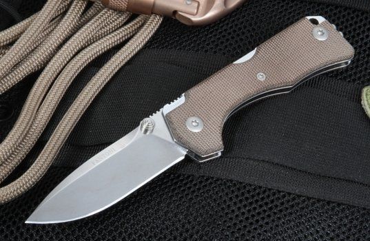 Нож складной Hide Folder, Green Micarta Scales, Crucible CPM® S30V™, Tommaso Rumici Design 7.5 см.