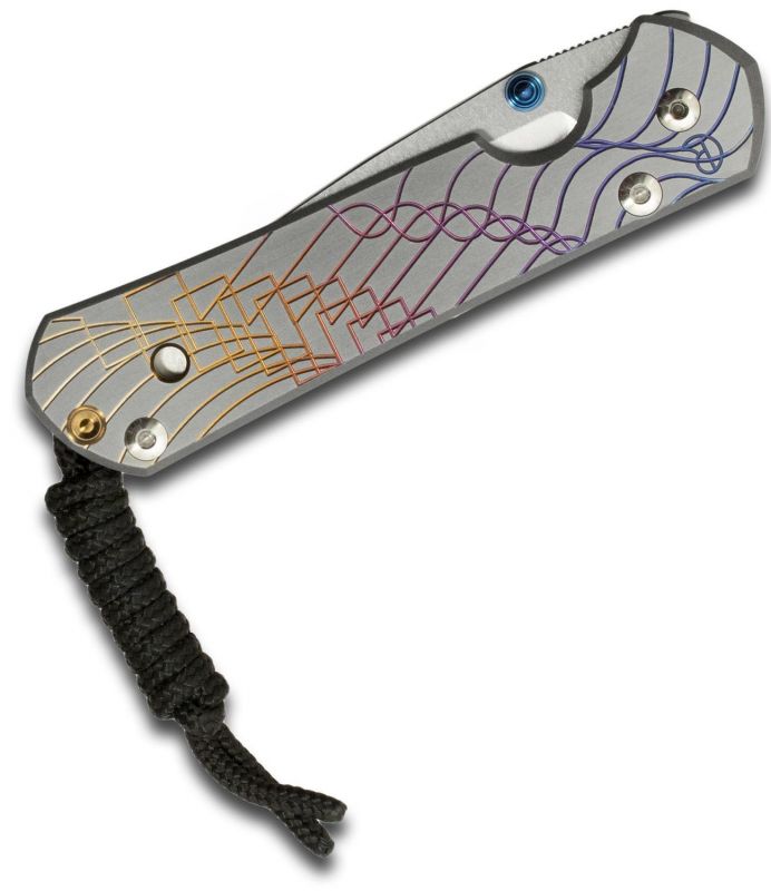 Нож складной Chris Reeve Large Sebenza 21, сталь CPM S35VN, рукоять титан с рисунком Waveform