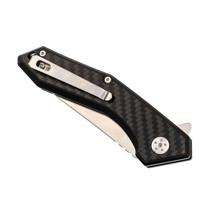 Складной нож With Armour Gent сталь D2, рукоять Carbon Fiber