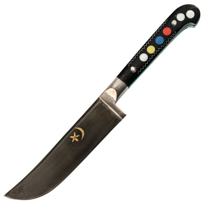 Пчак чирчик, оргстекло, ёрма, гарда олово, сталь ШХ-15