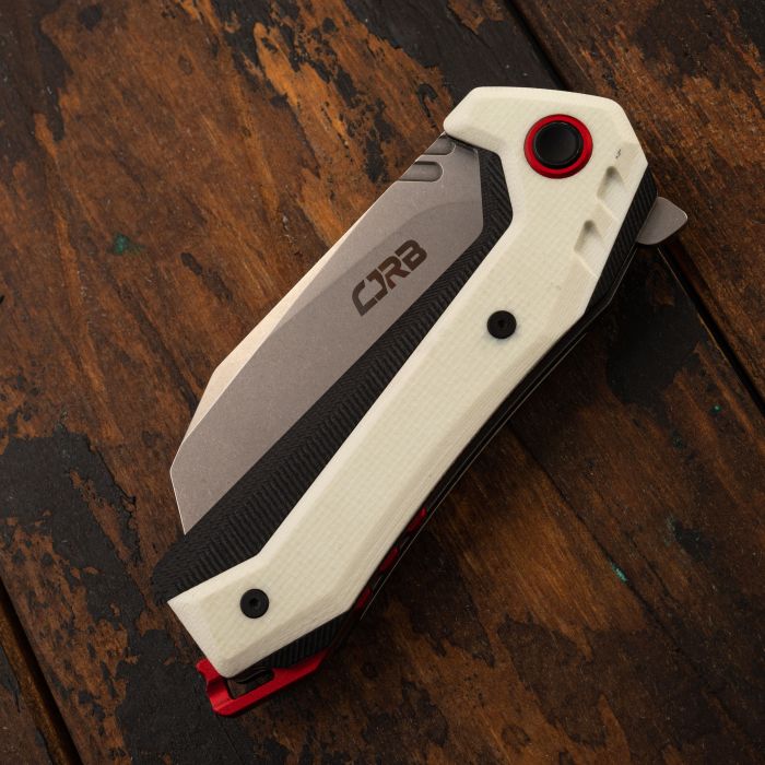 Складной нож CJRB Tigris, сталь AR-RPM9, White G10