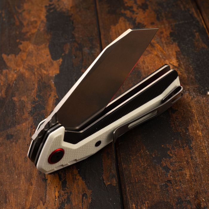 Складной нож CJRB Tigris, сталь AR-RPM9, White G10