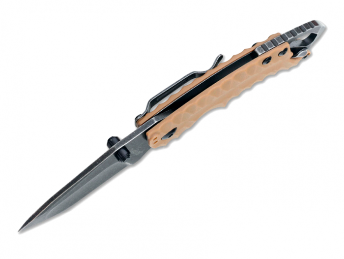 Нож складной Shuffle II - KERSHAW 8750TTANBW, сталь 8Cr13MoV c покрытием BlackWash™, рукоять термопластик GFN коричневого цвета
