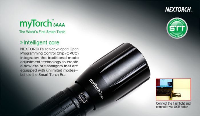 Фонарь светодиодный NexTorch myTorch 3AAA Smart LED (NT-MT3AAA)