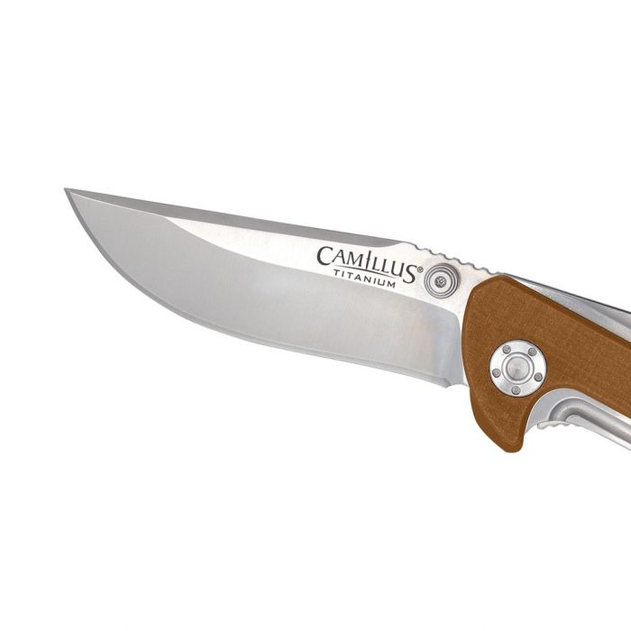 Нож складной Camillus Sevens, сталь AUS-8, рукоять нержавеющая сталь, стеклотекстолит G-10