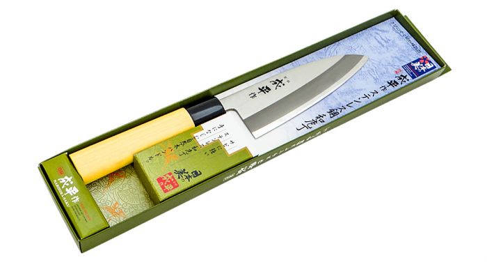 Нож Кухонный Деба, Fuji Cutlery Narihira, Tojiro, FC-72, сталь Mo-V, eco-wood, в картонной коробке